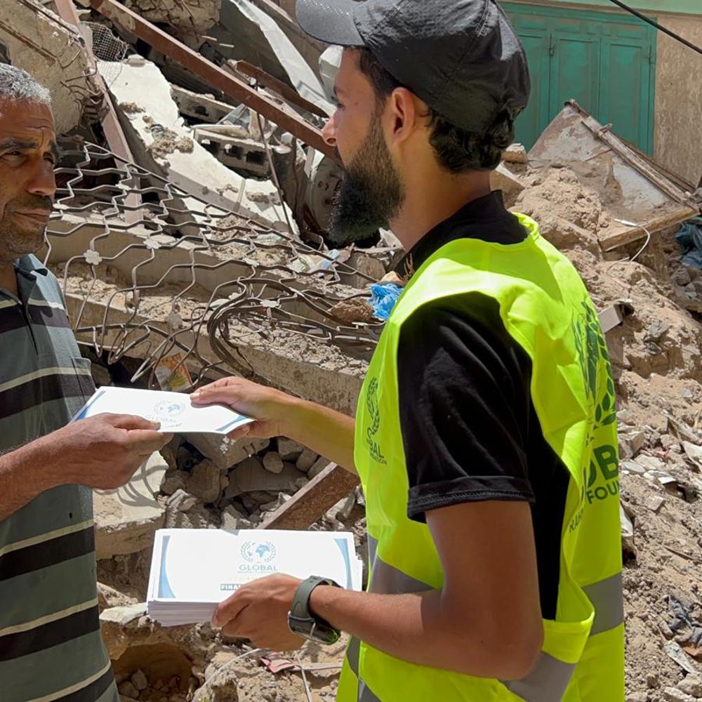 helping with donations