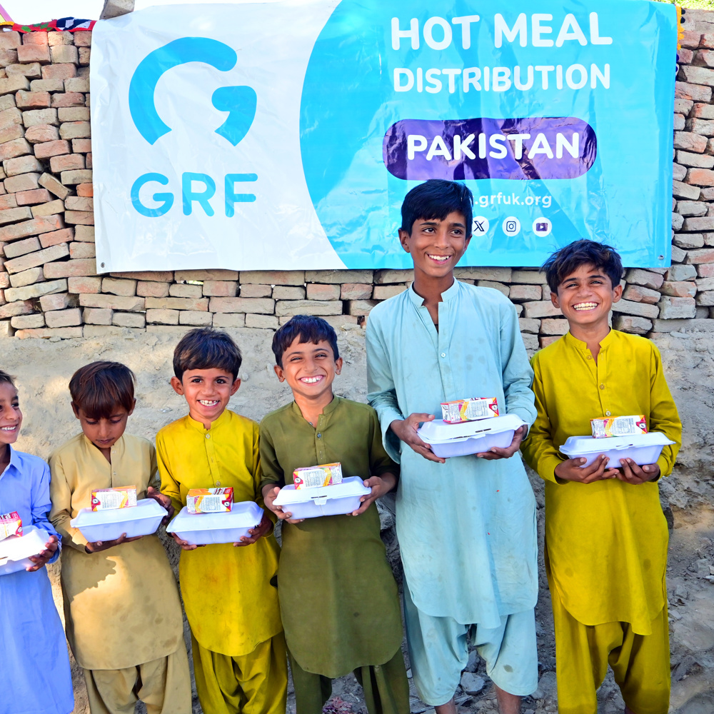 GRF hot meal distribution Pakistan December 2024