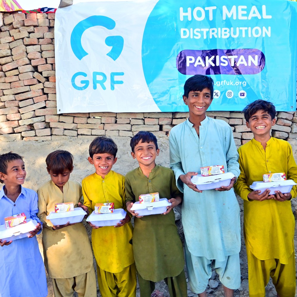 GRF hot meal distribution Pakistan December 2024