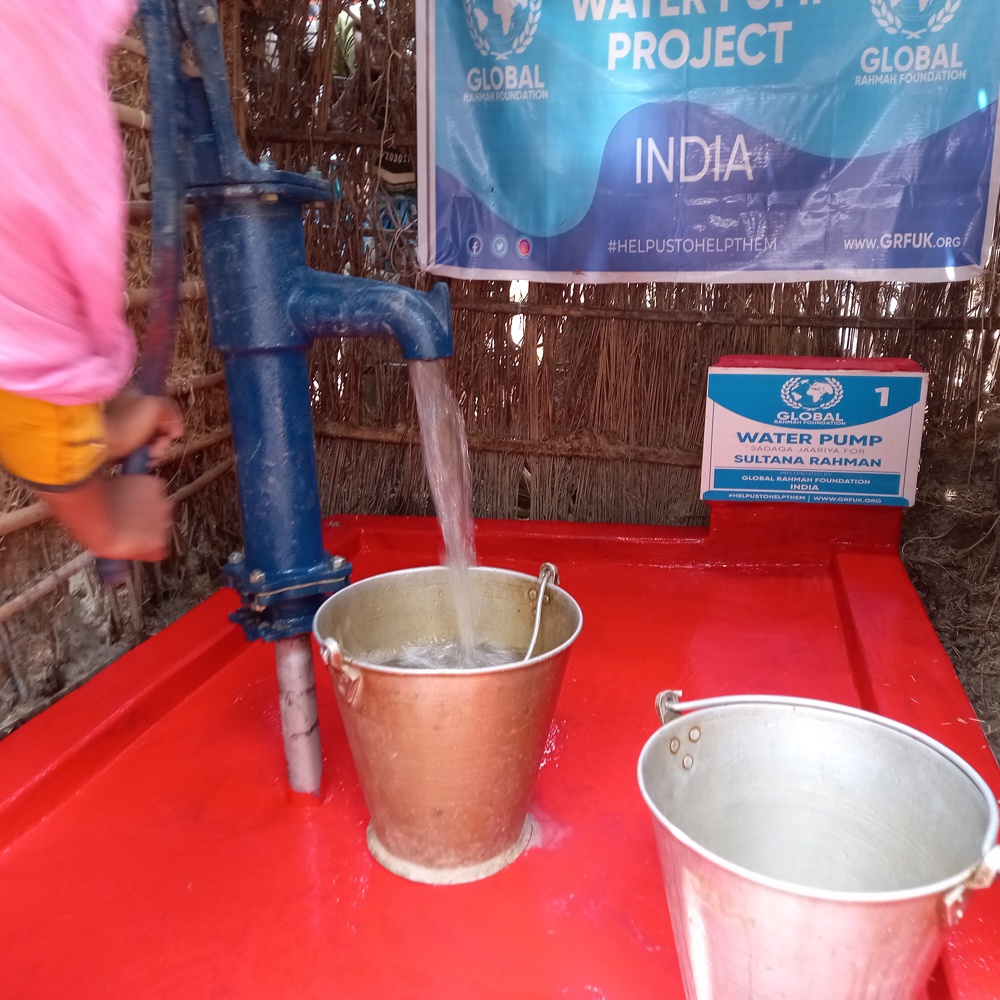 GRF distributing water in India