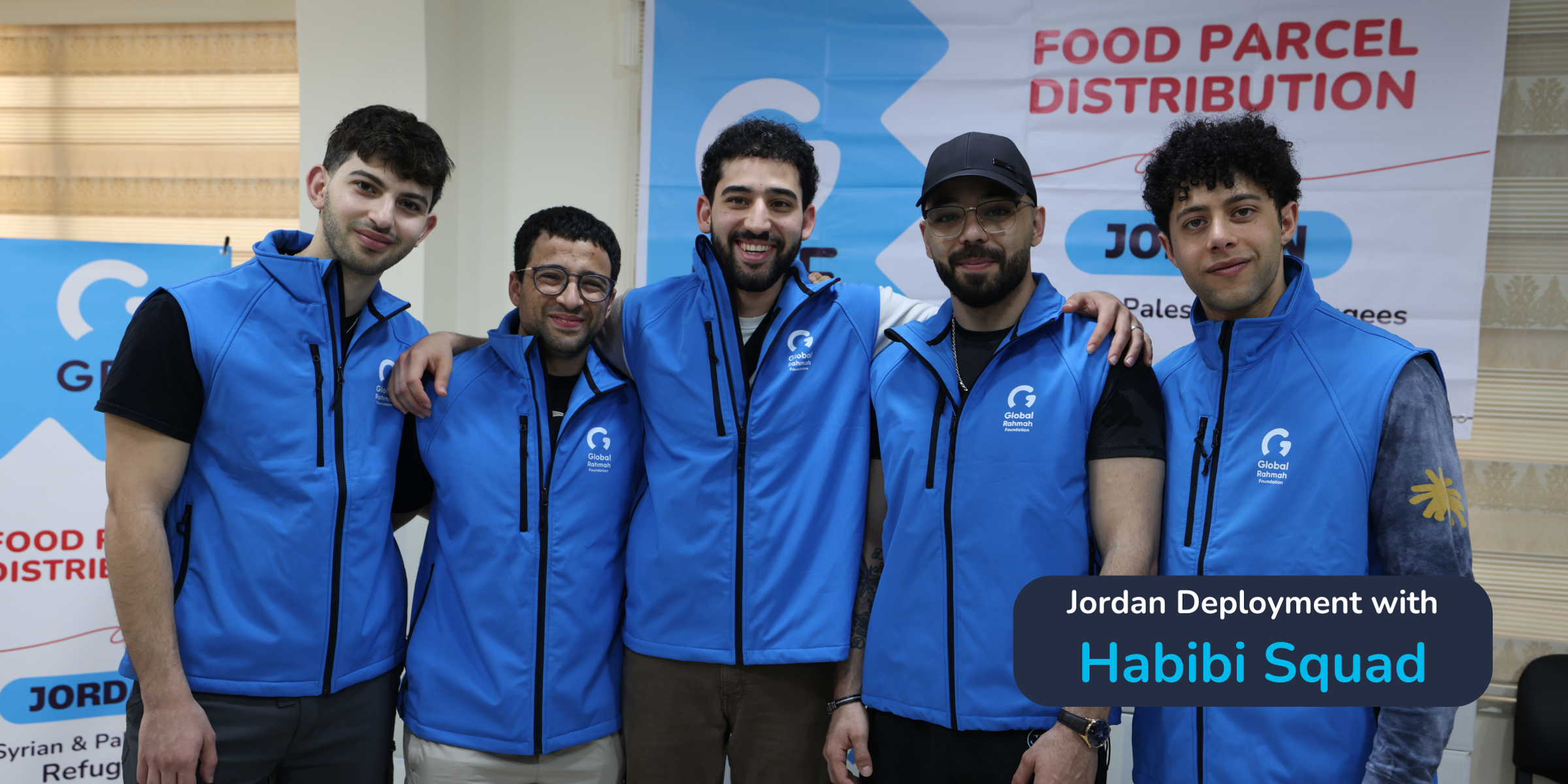 Habibi Squad food parcel distribution in Jordan