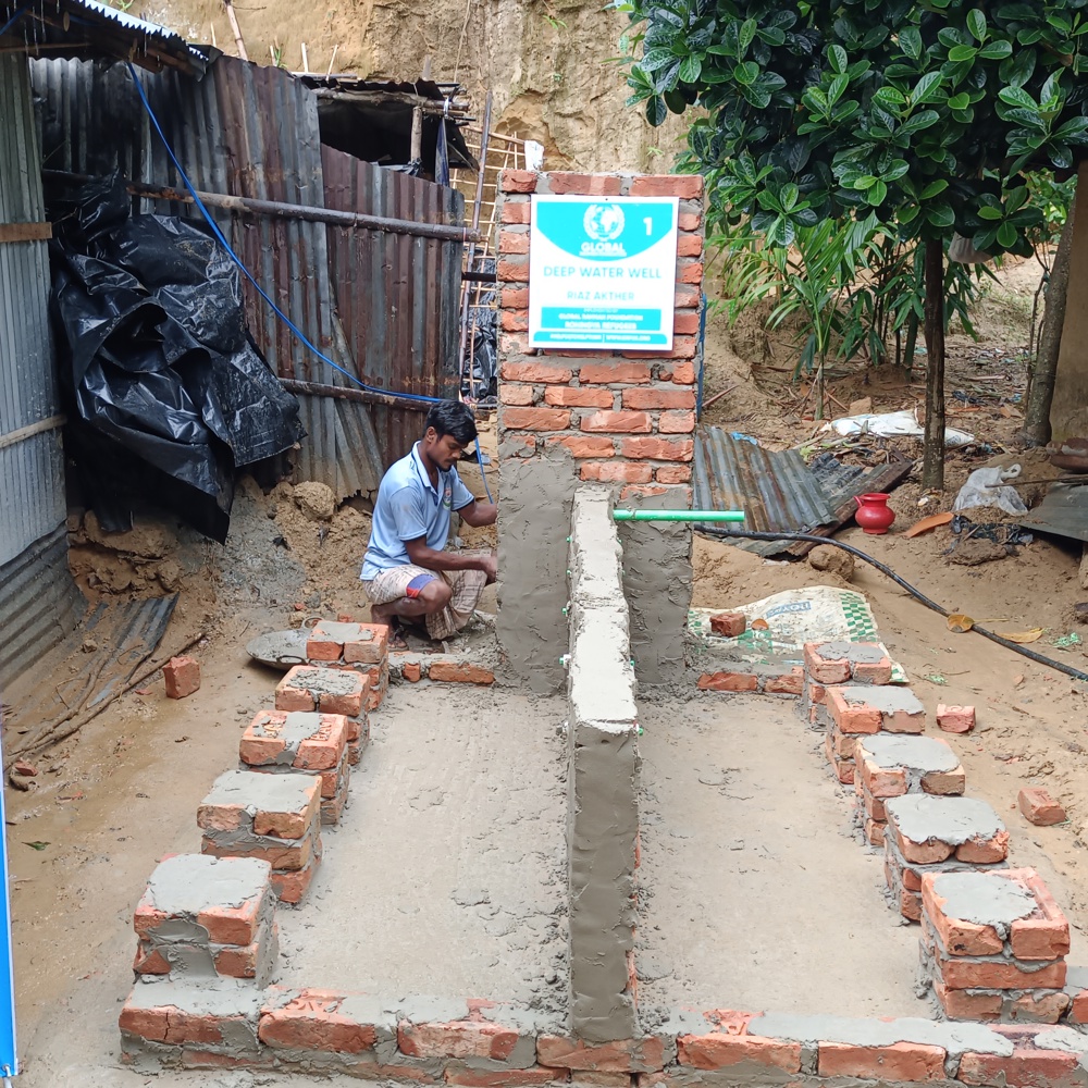 GRF water well in Bangladesh for Rohingya refugees