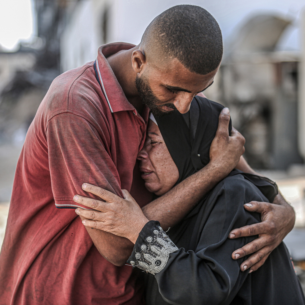 mother and son in Gaza