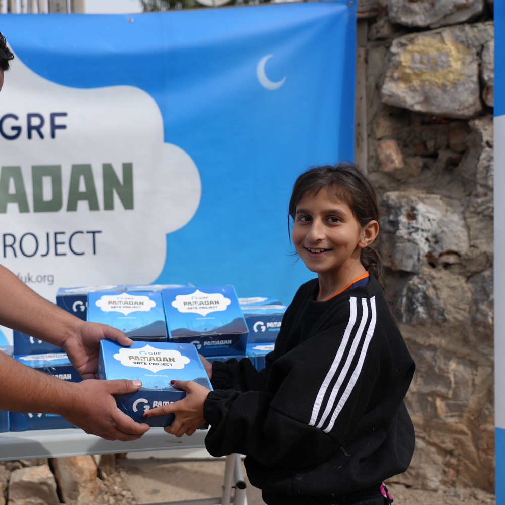 Date box distribution Lebanon 2025 refugees