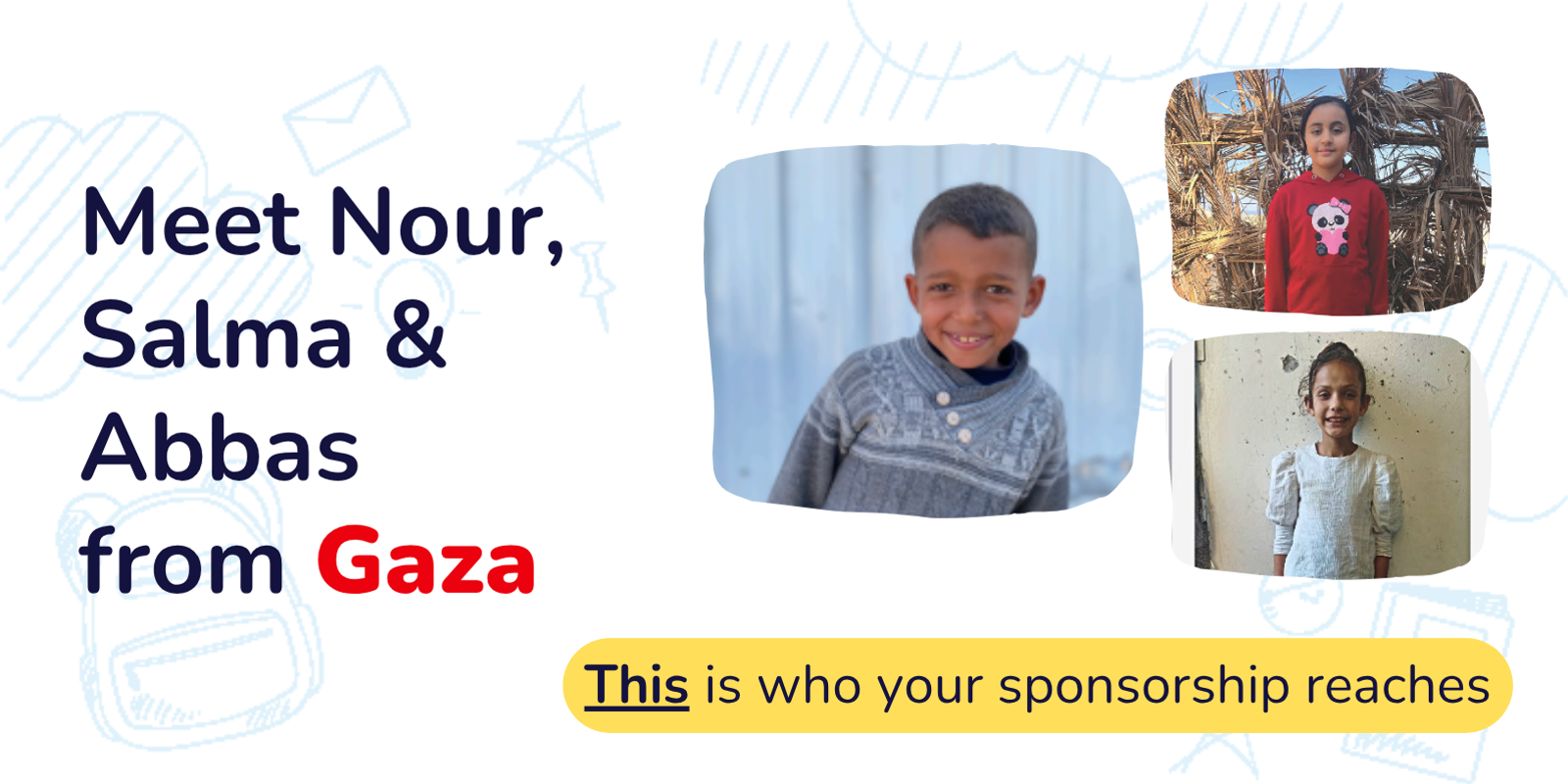 meet 3 orphans from Gaza